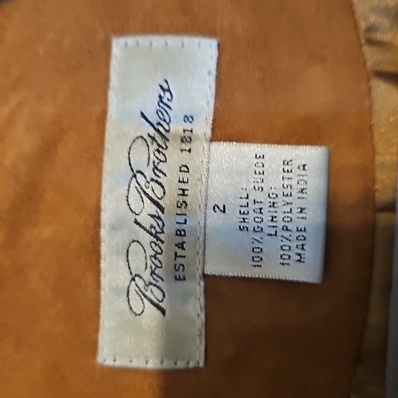 Brooks Brothets Tan Suede Blazer Brooks Brothers Size 2 Butter Soft - Picture 3 of 4